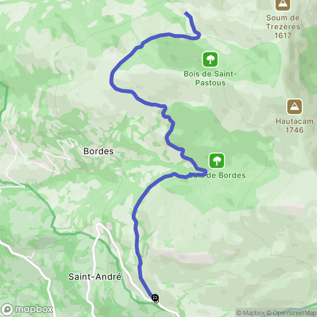 Saint-André : carte du parcours de randonnée - France