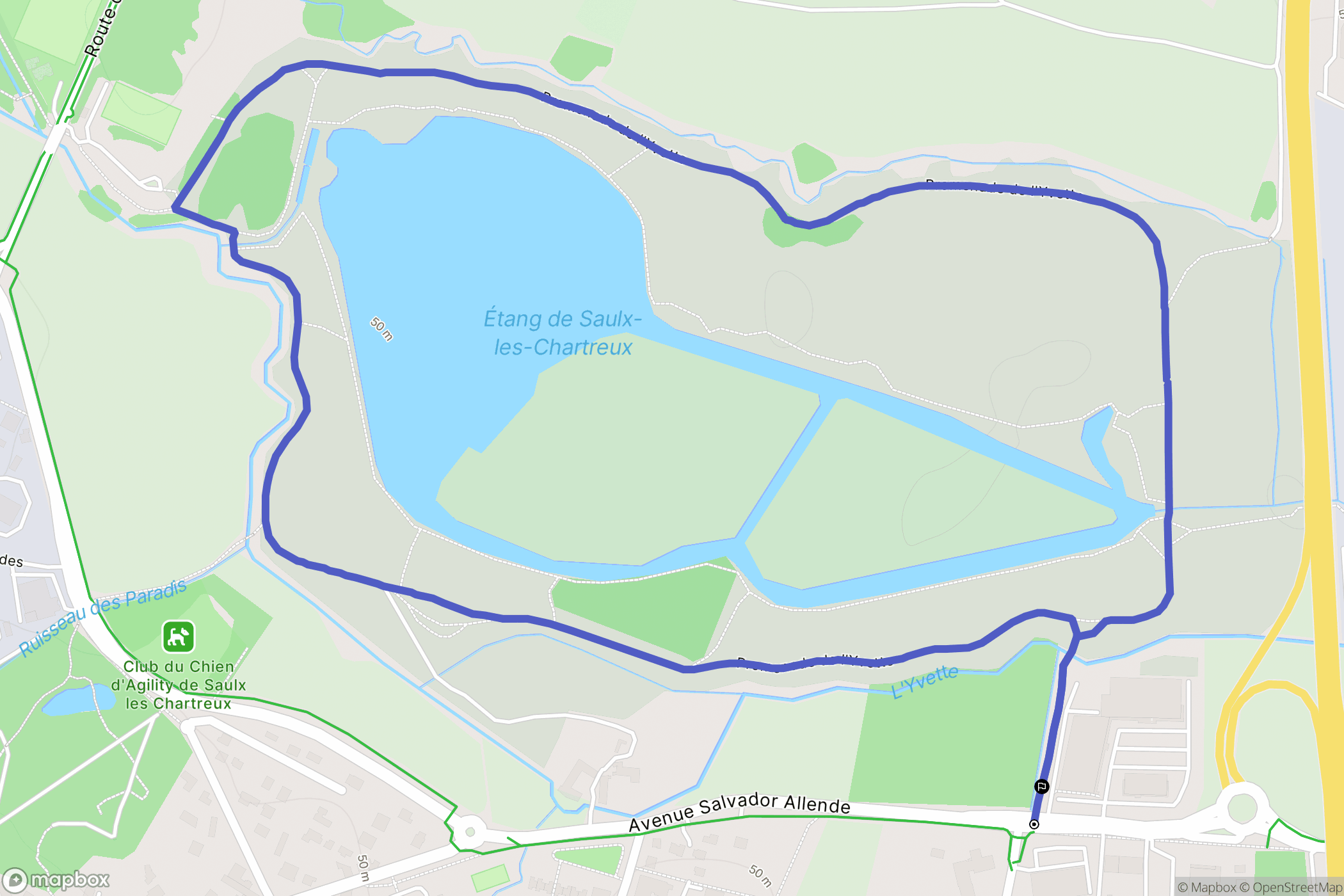 Longjumeau : carte du parcours de randonnée - France