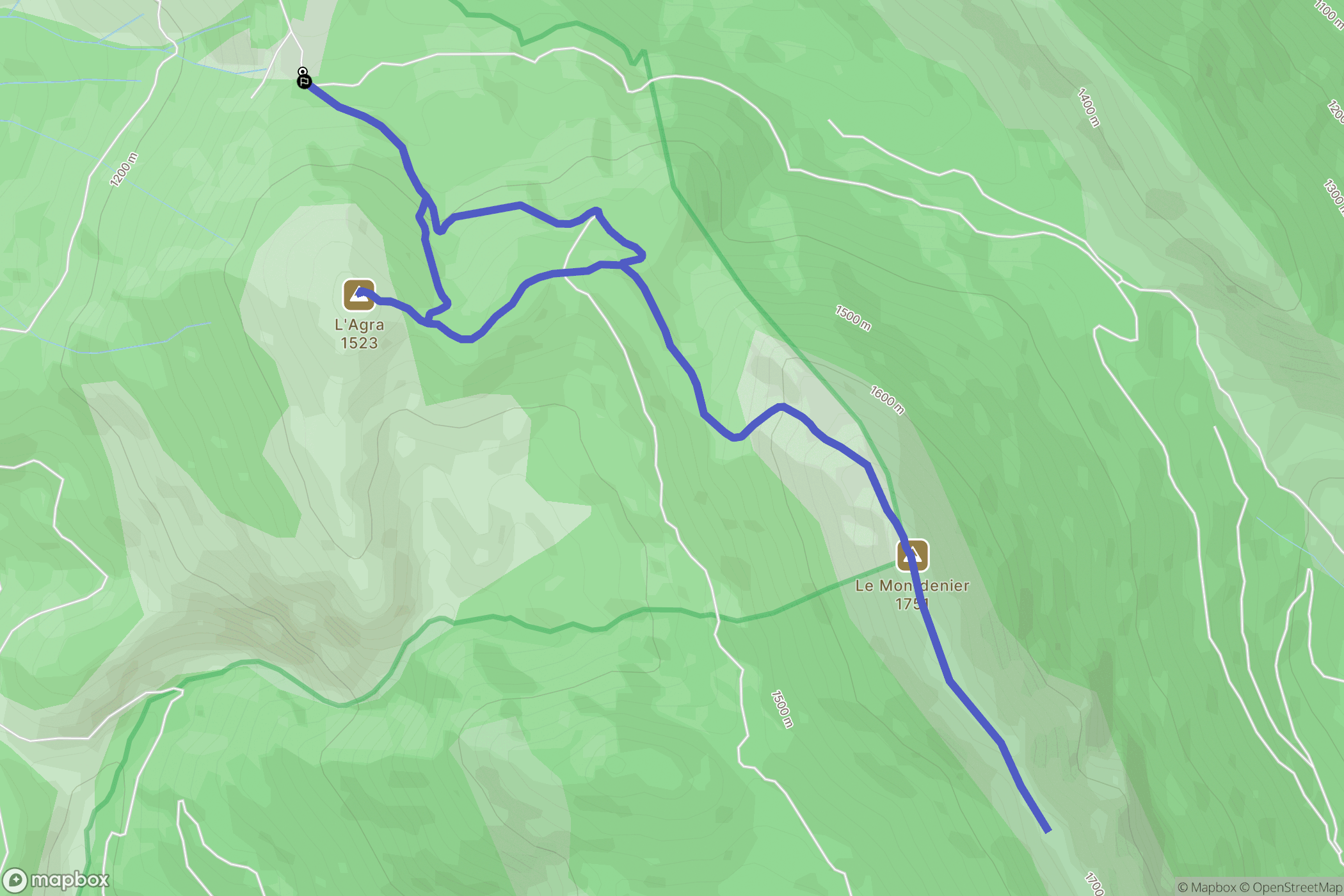 Moustiers-Sainte-Marie : carte du parcours de randonnée - France