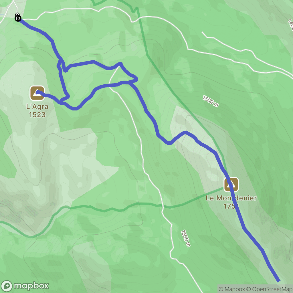 Moustiers-Sainte-Marie : carte du parcours de randonnée - France
