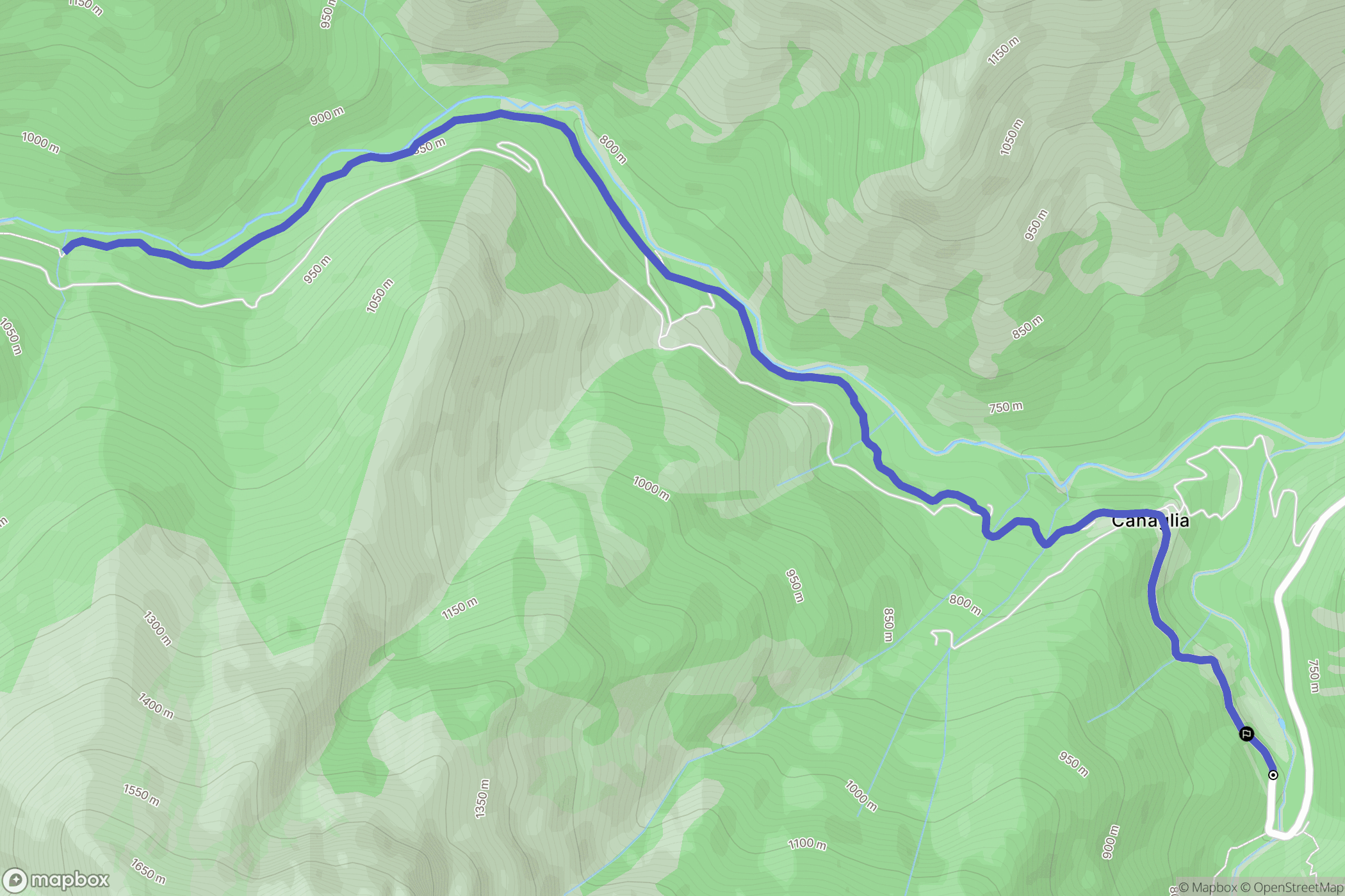 Tattone : carte du parcours de randonnée - France