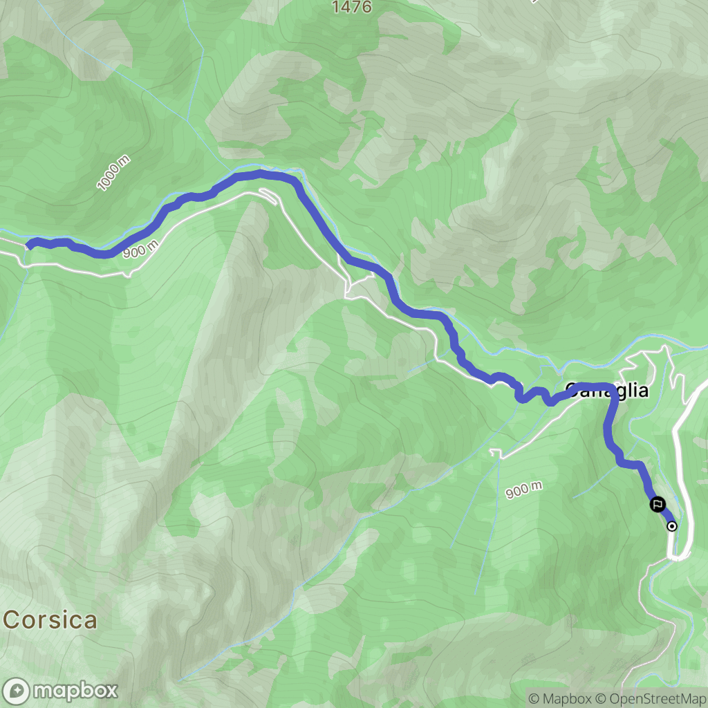Tattone : carte du parcours de randonnée - France