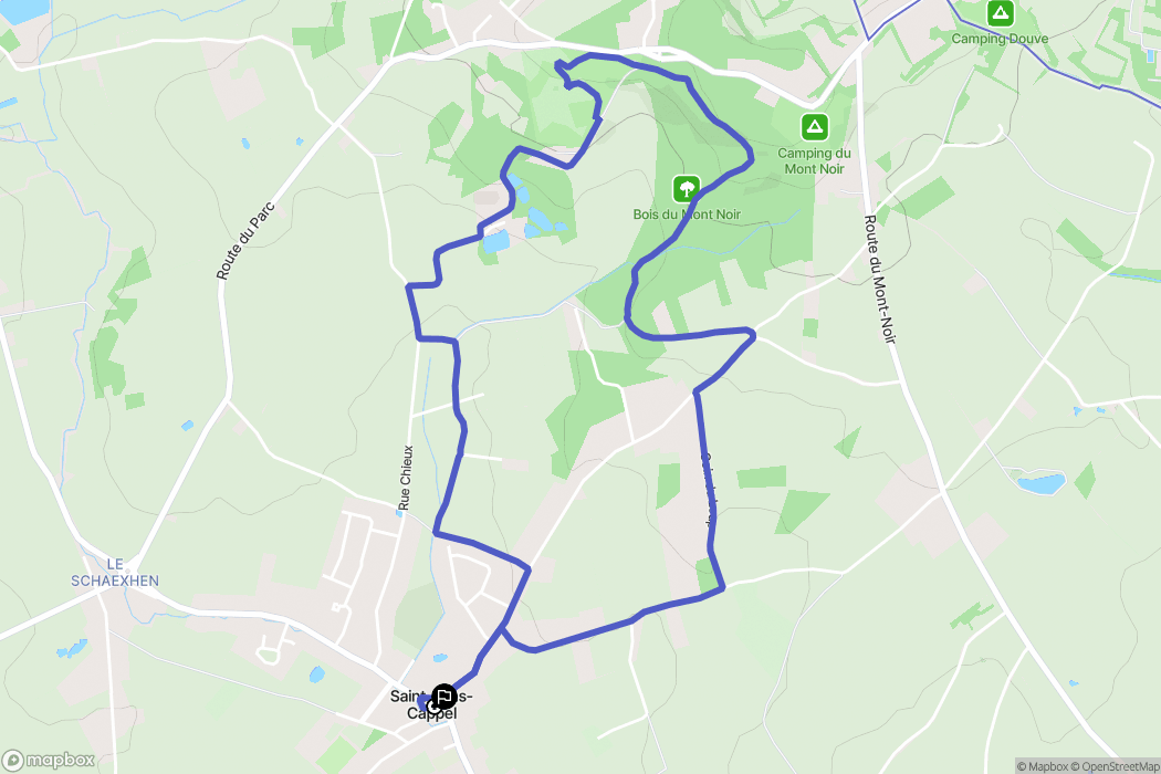 Sain Jans de Cappel : carte du parcours de randonnée - France