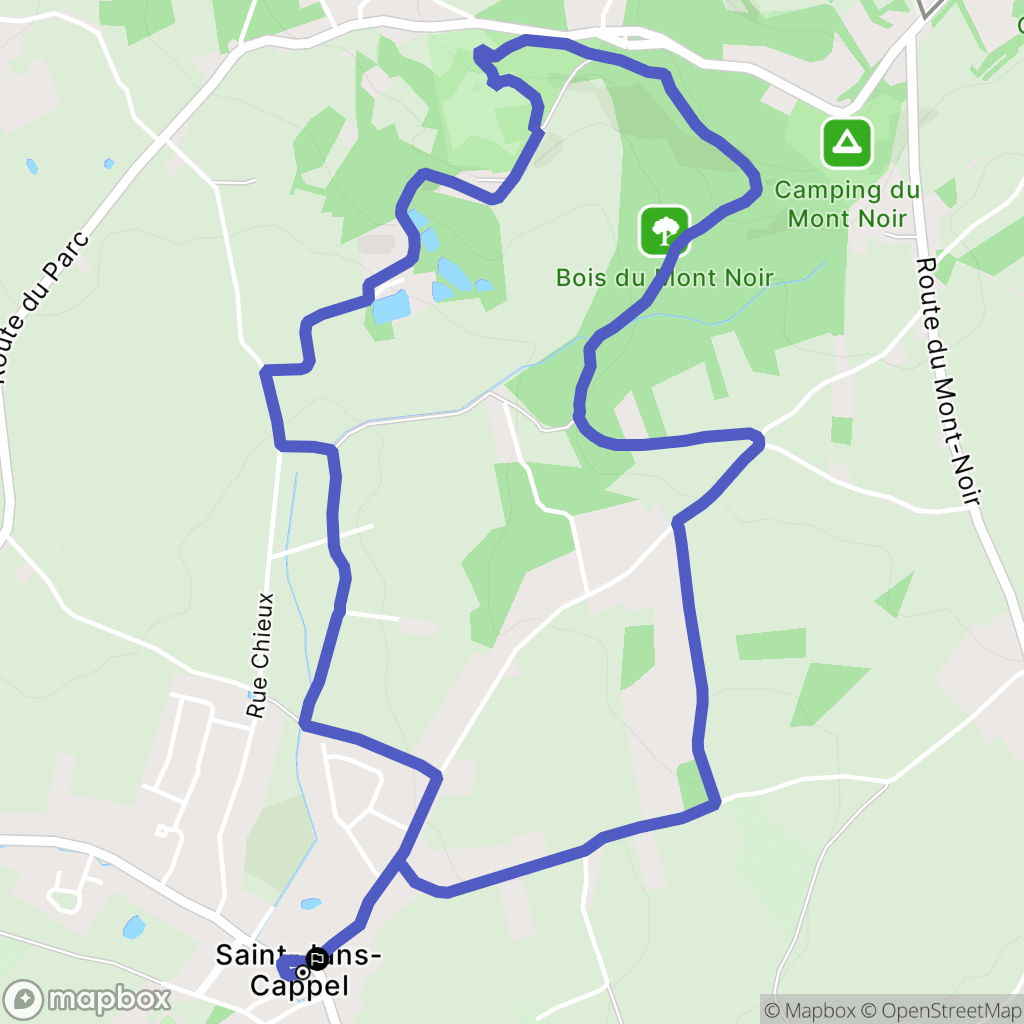 Sain Jans de Cappel : carte du parcours de randonnée - France