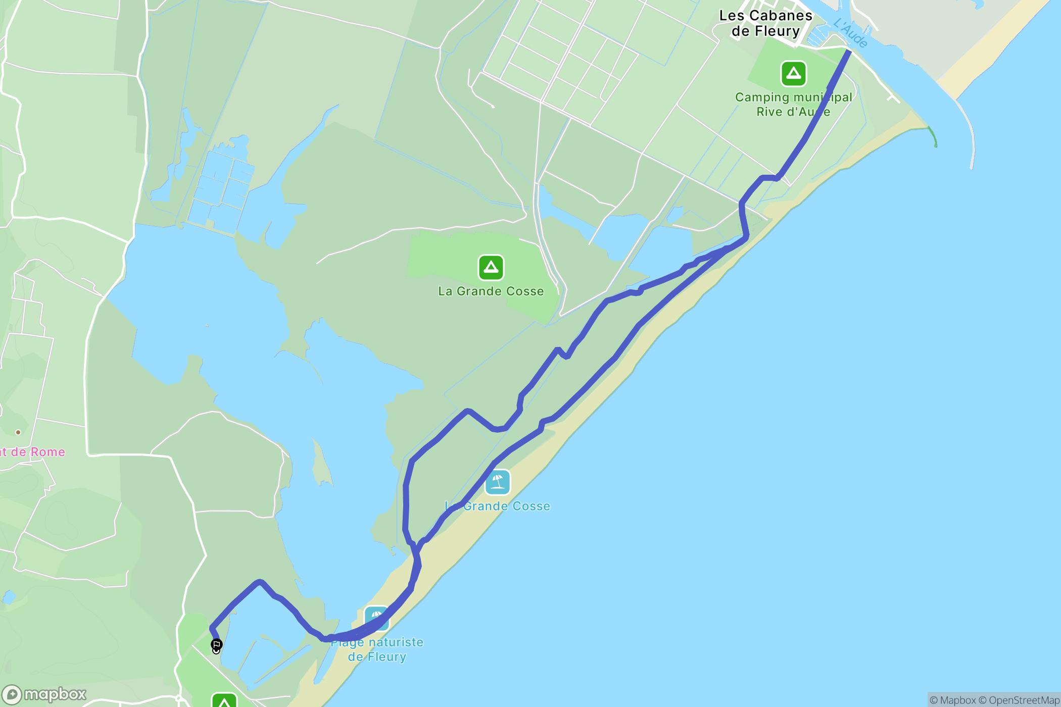 Saint Pierre la Mer: routekaart voor buitenactiviteiten - France