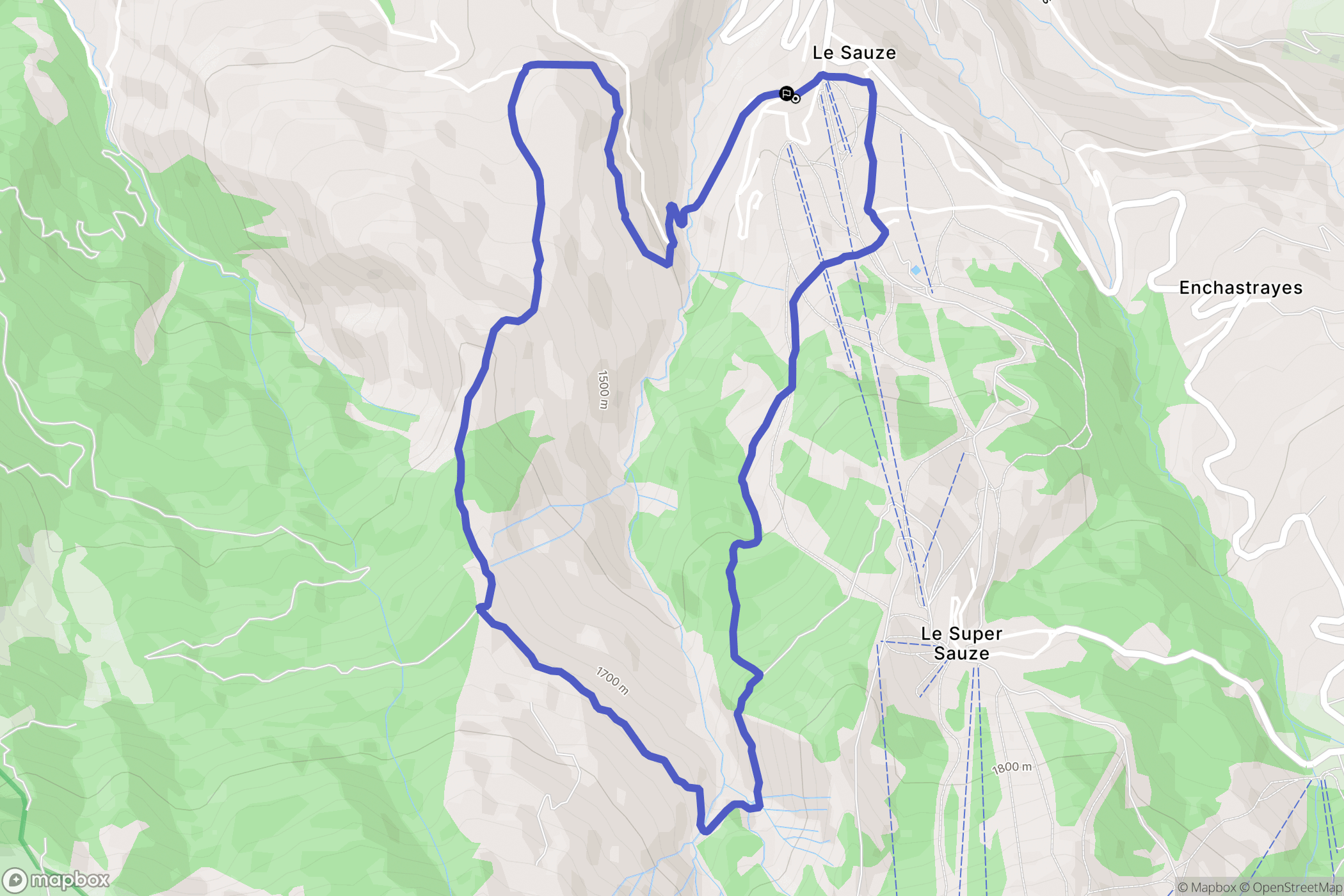 Le Sauze: routekaart voor buitenactiviteiten - France