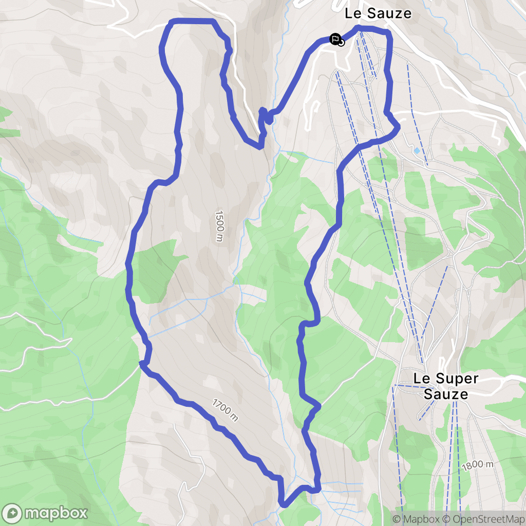 Le Sauze: routekaart voor buitenactiviteiten - France