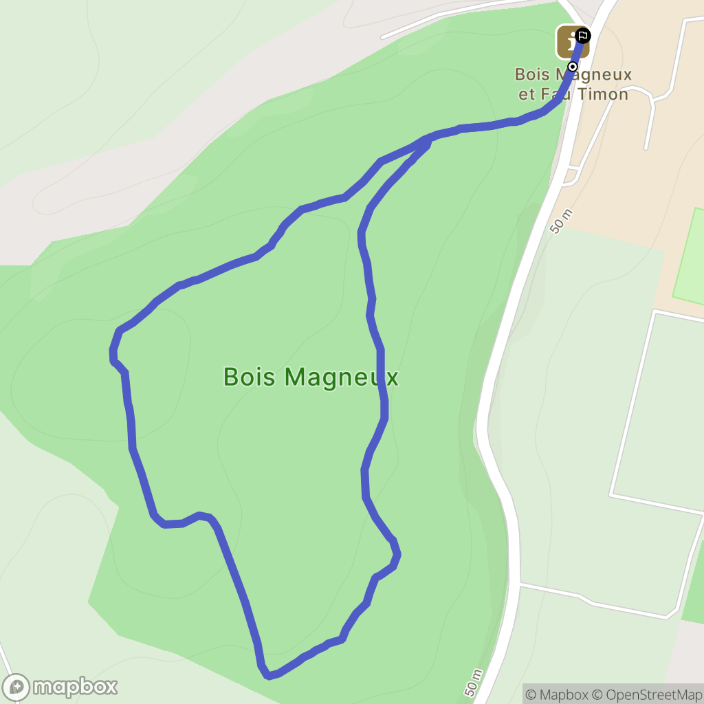 Fouencamps : carte du parcours de randonnée - France