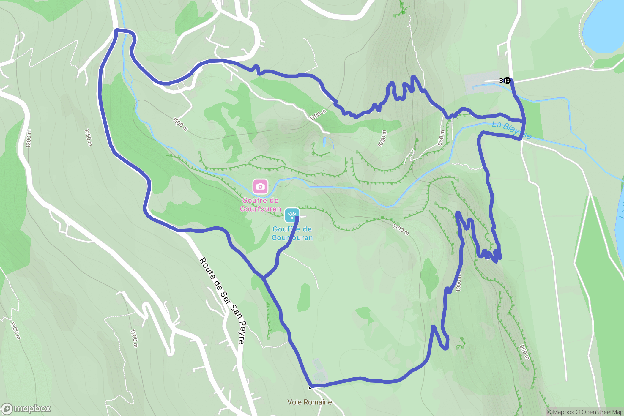 La Roche de Rame : carte du parcours de randonnée - France