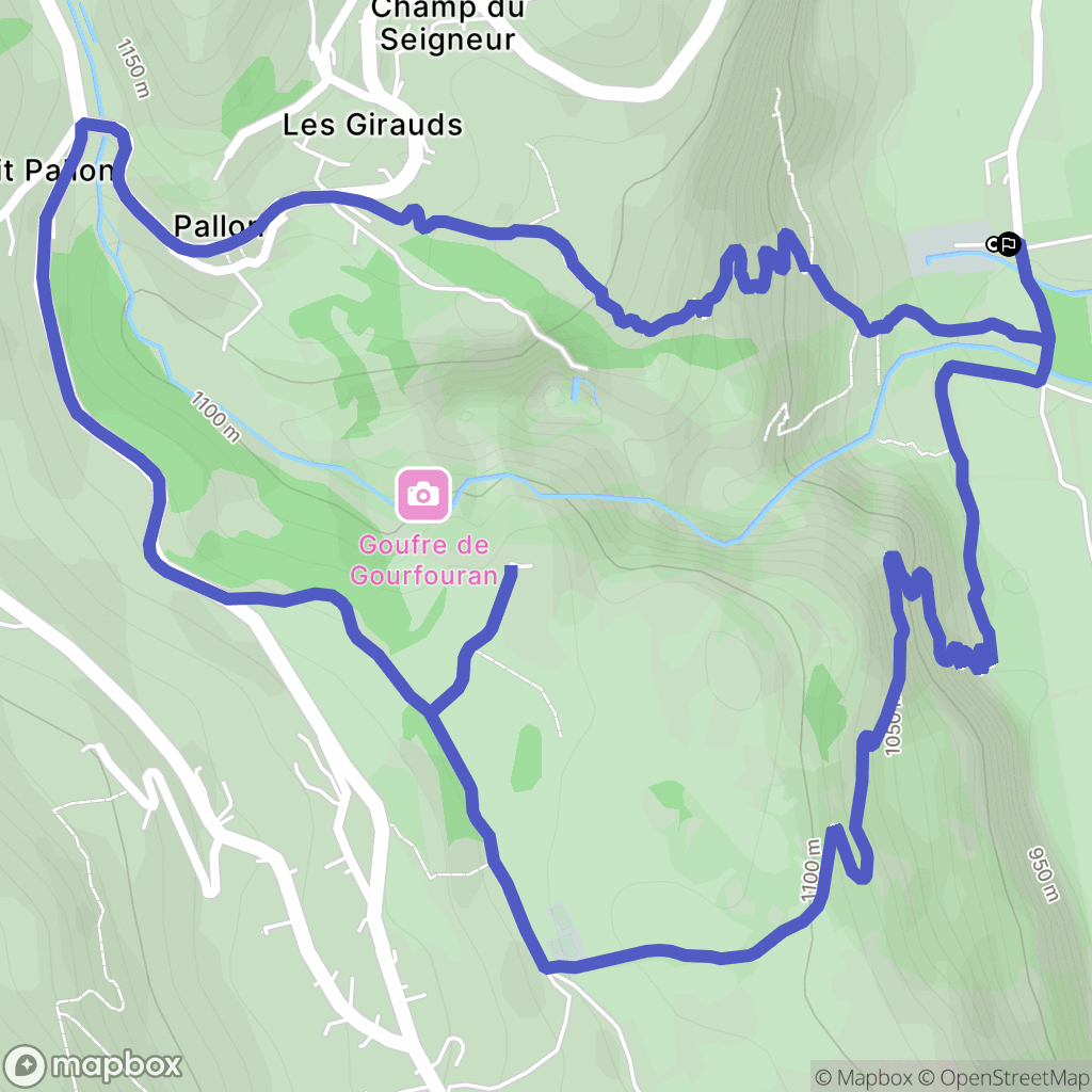 La Roche de Rame : carte du parcours de randonnée - France