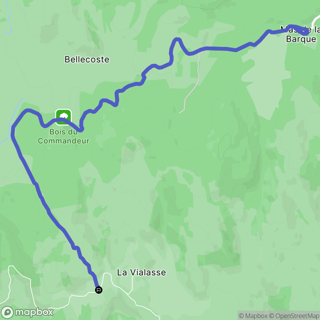 Saint Maurice de Ventalon : carte du parcours de randonnée - France