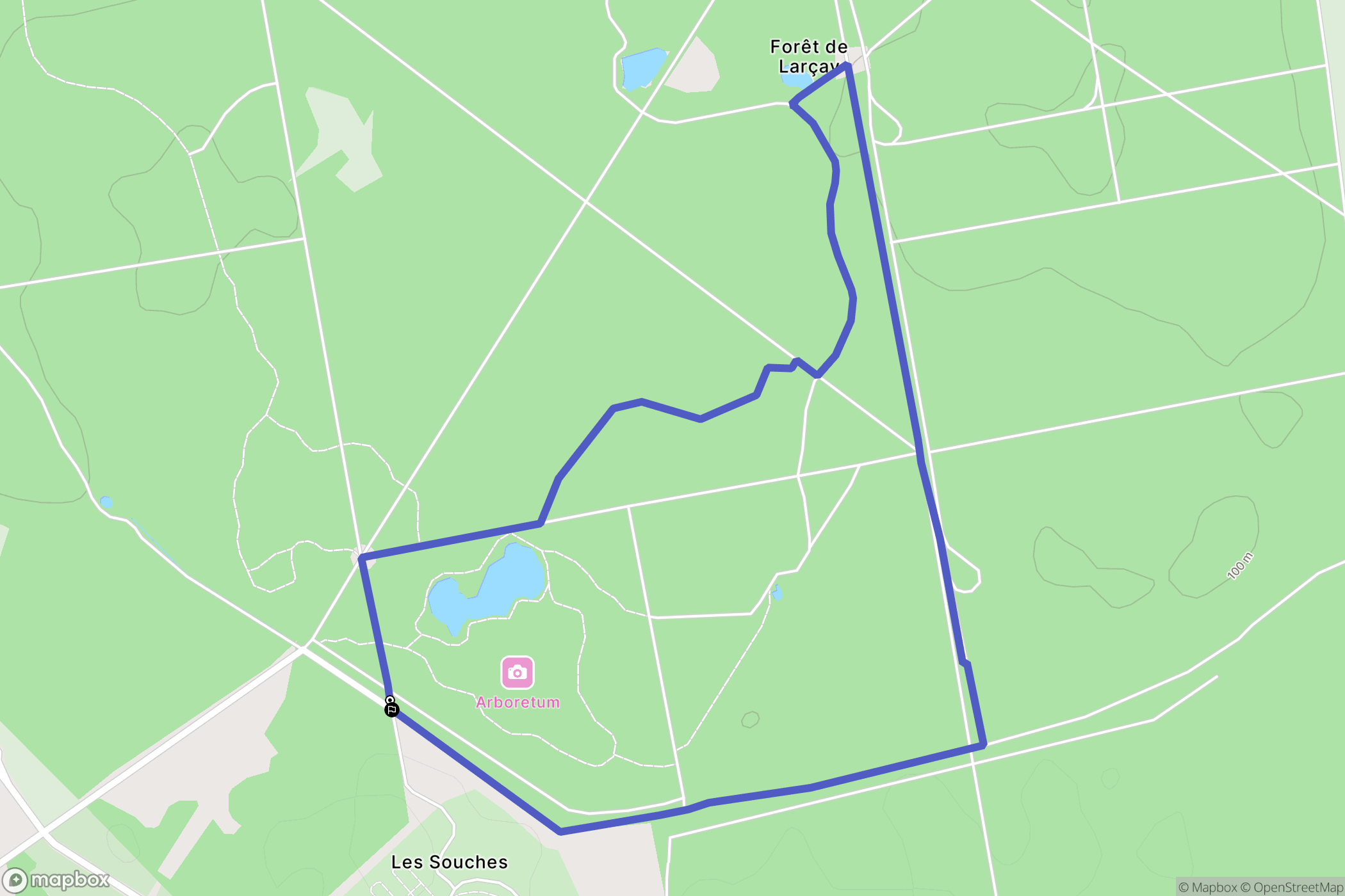 Saint-Avertin : carte du parcours de randonnée - France