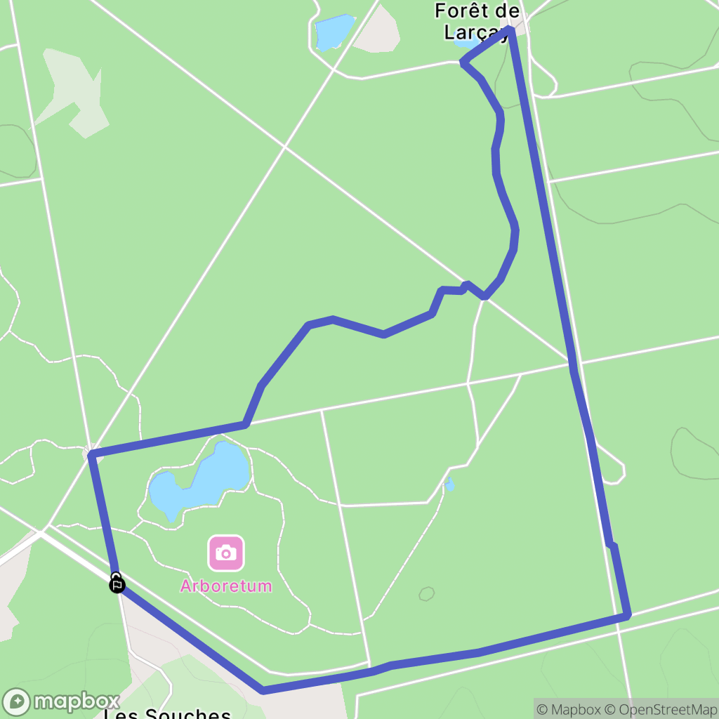 Saint-Avertin : carte du parcours de randonnée - France