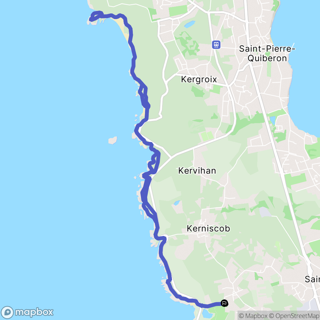 Kerné : carte du parcours de randonnée - France