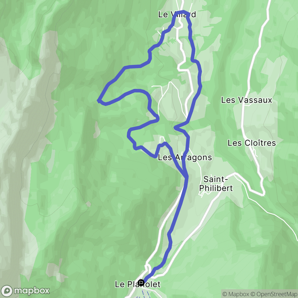 Saint-Pierre-d'Entremont : carte du parcours de randonnée - France