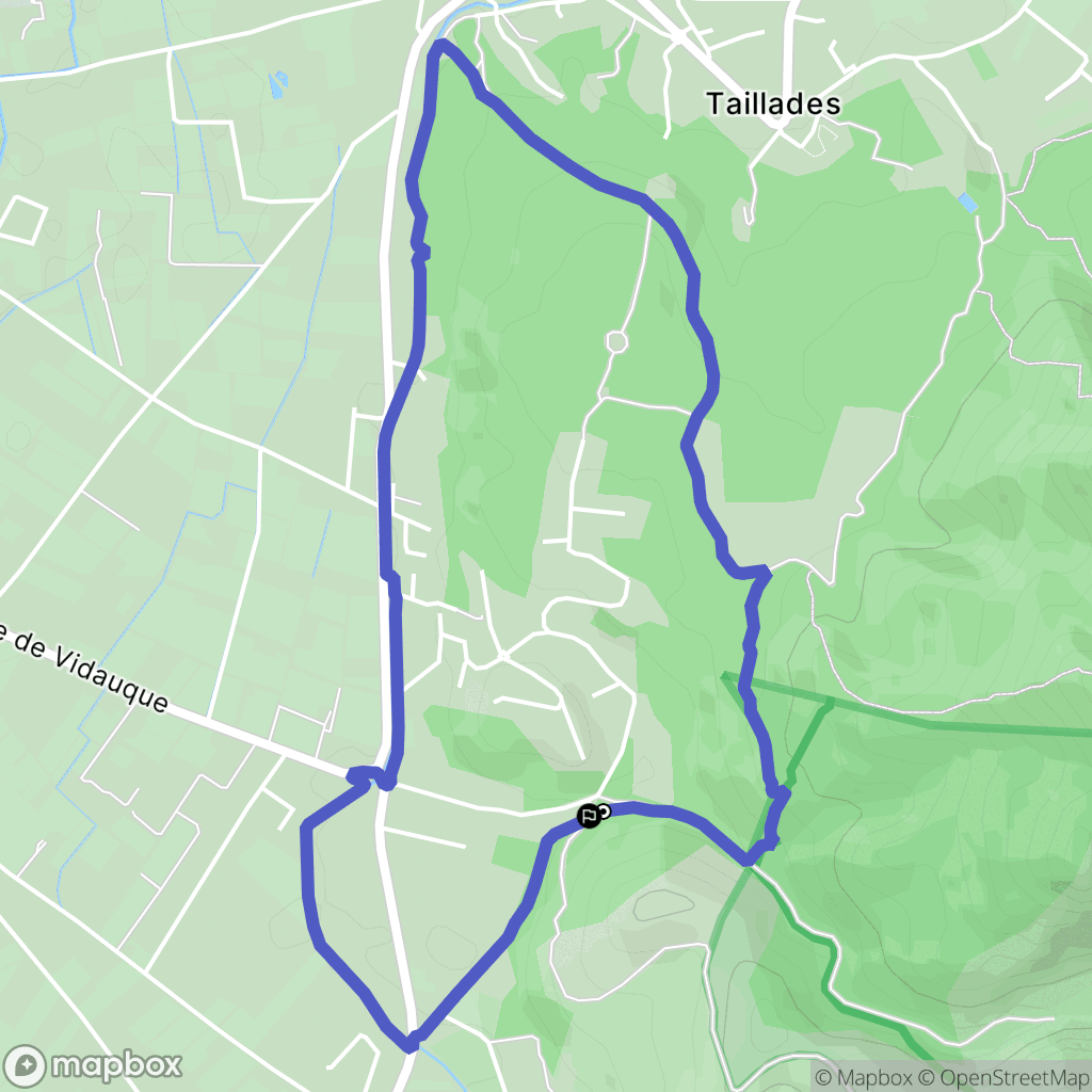 Taillades : carte du parcours de randonnée - France