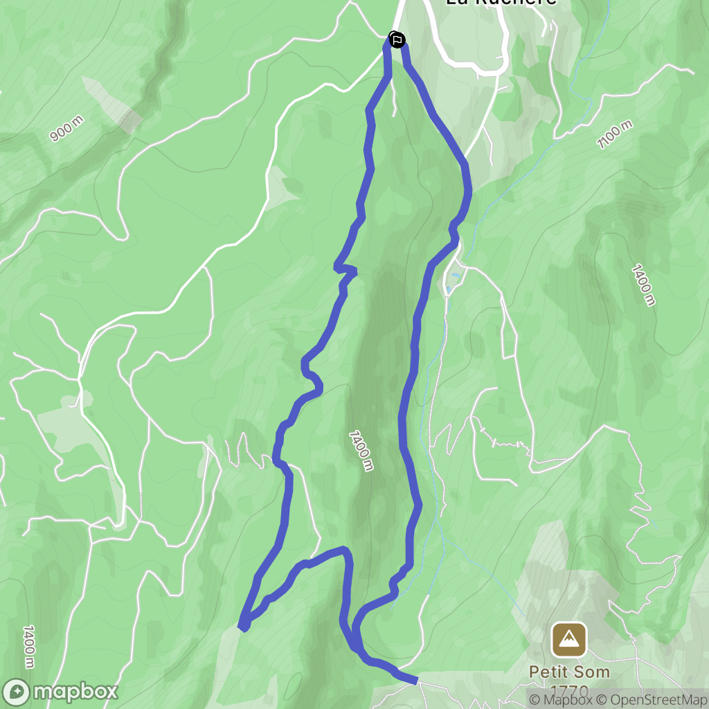 Saint-Christophe-sur-Guiers : carte du parcours de randonnée - France
