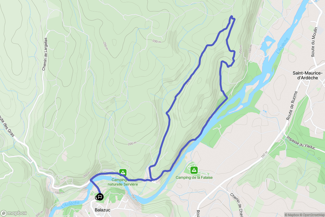 Balazuc: routekaart voor buitenactiviteiten - France