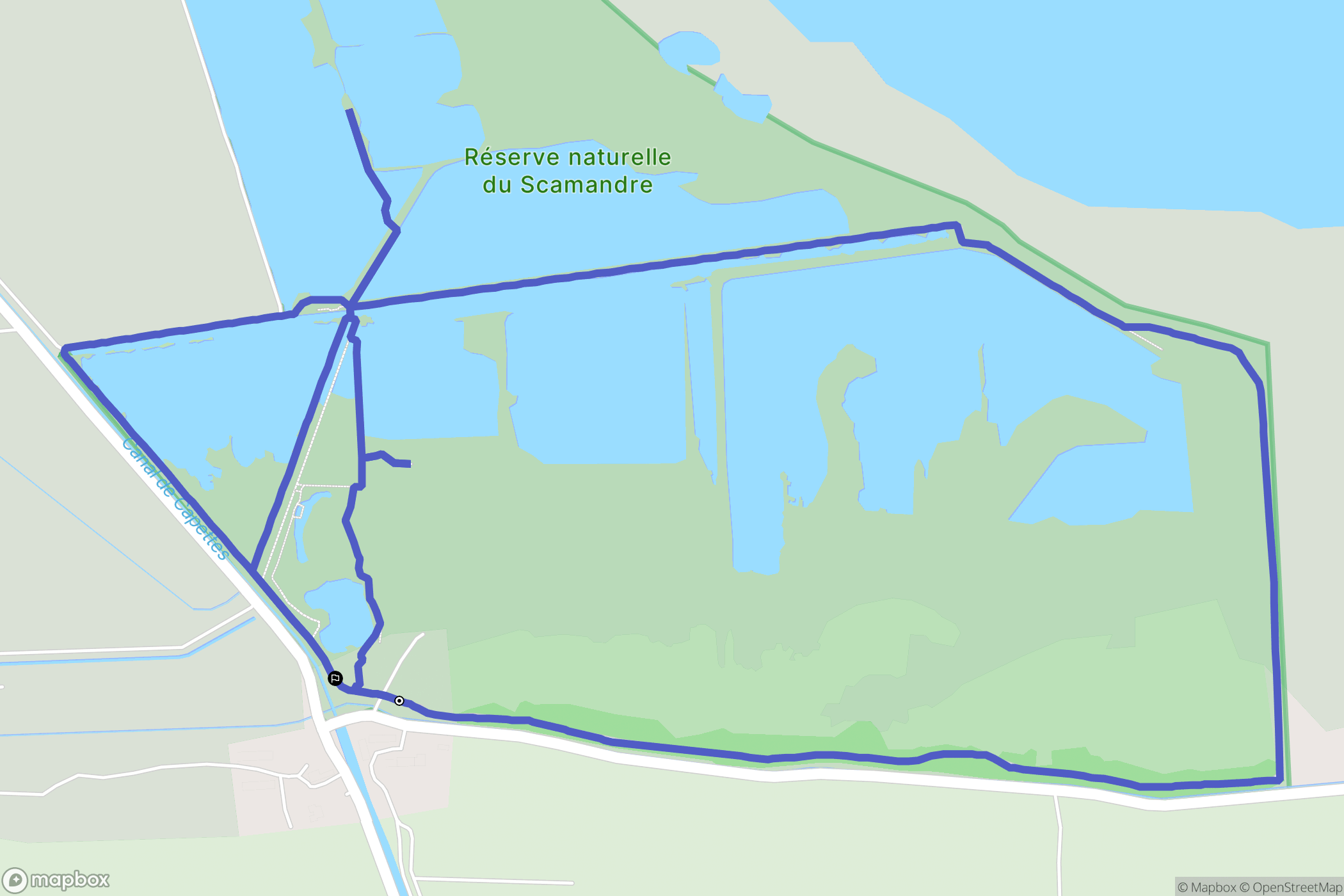Saint Gilles : carte du parcours de randonnée - France