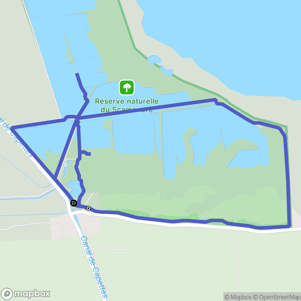 Saint Gilles : carte du parcours de randonnée - France