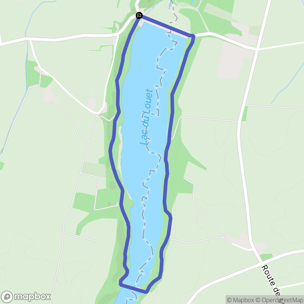 Escaunets : carte du parcours de randonnée - France
