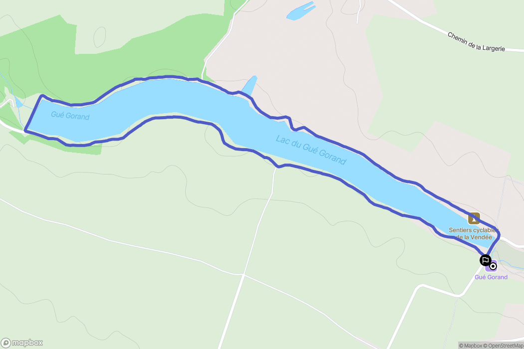 Coëx : carte du parcours de randonnée - France