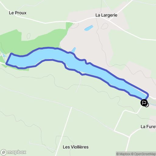 Coëx : carte du parcours de randonnée - France