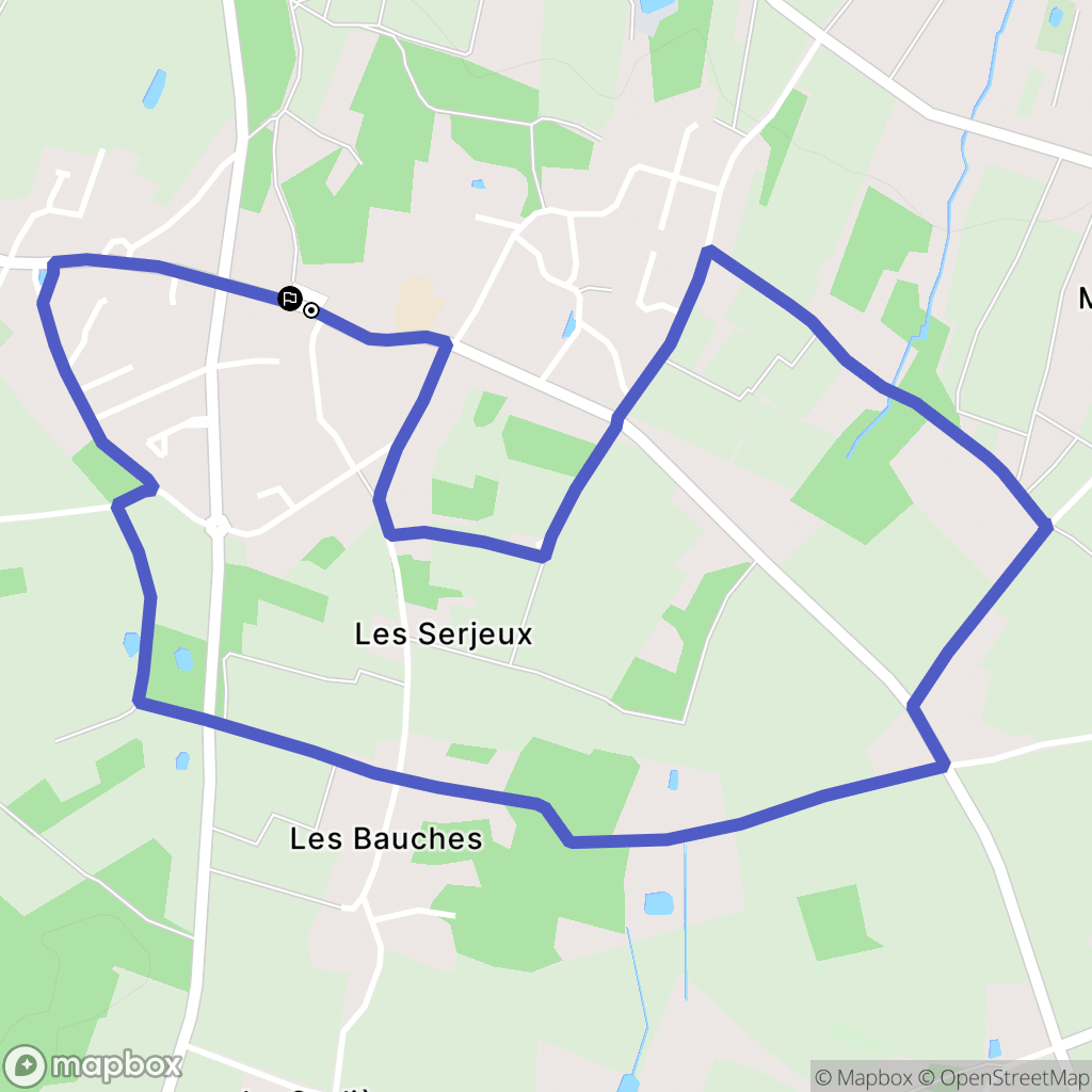 La Vignauderie : carte du parcours de randonnée - France