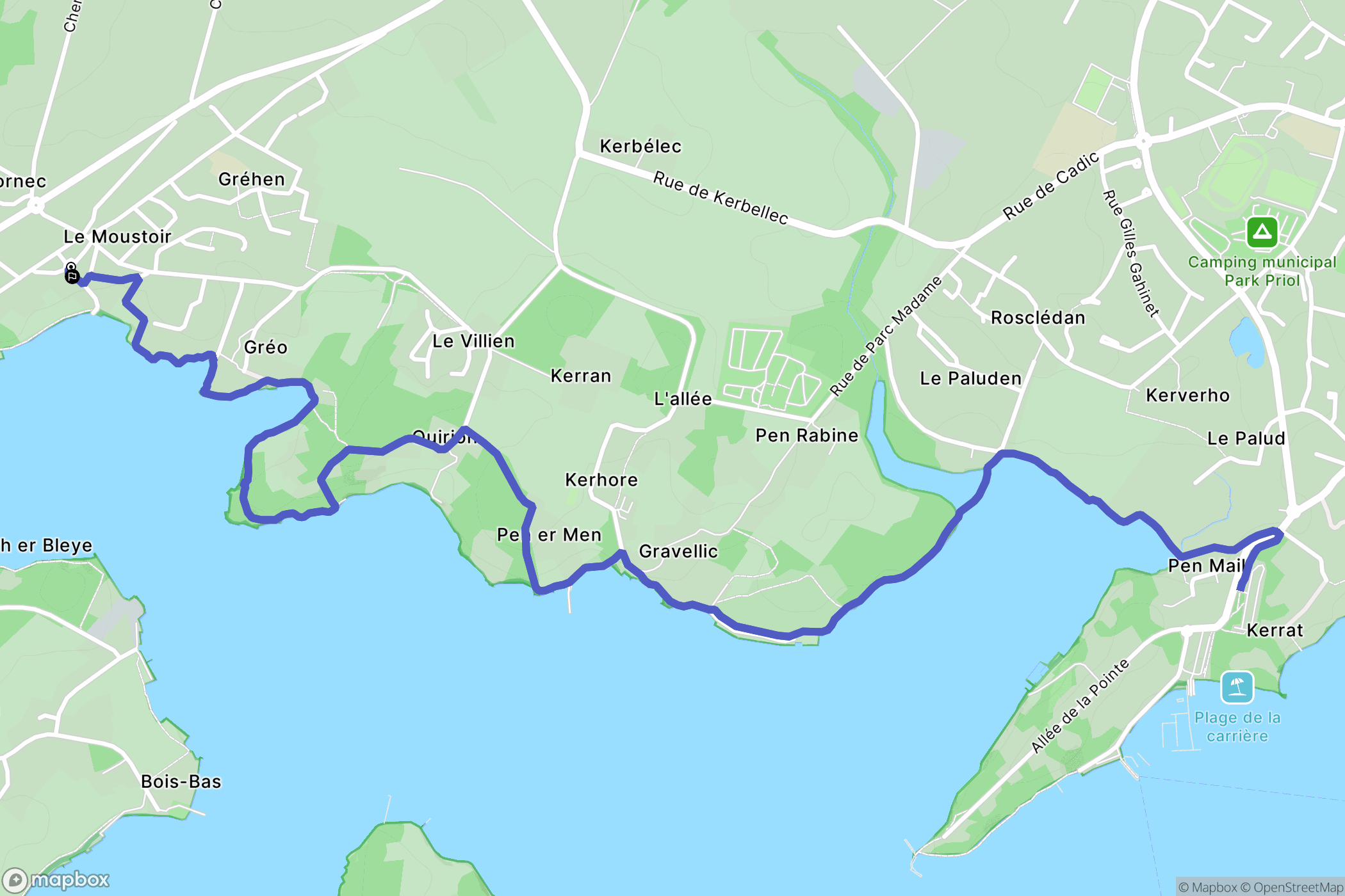 Le Moustoir, Arradon: routekaart voor buitenactiviteiten - France