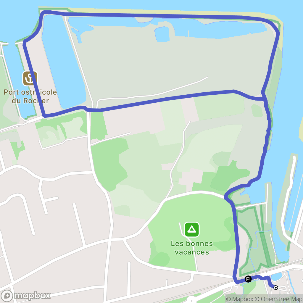 Gujan Mestras : carte du parcours de randonnée - France