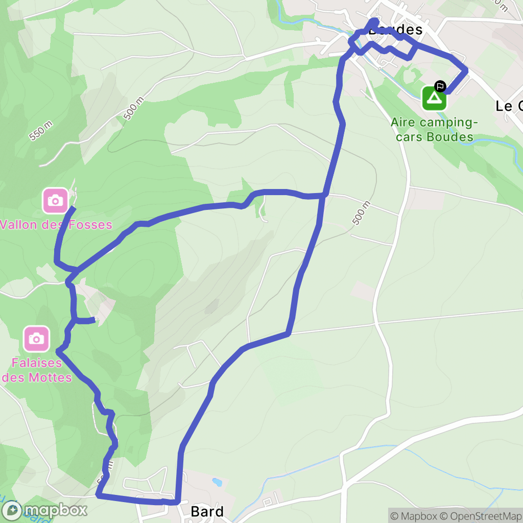 Boudes: routekaart voor buitenactiviteiten - France