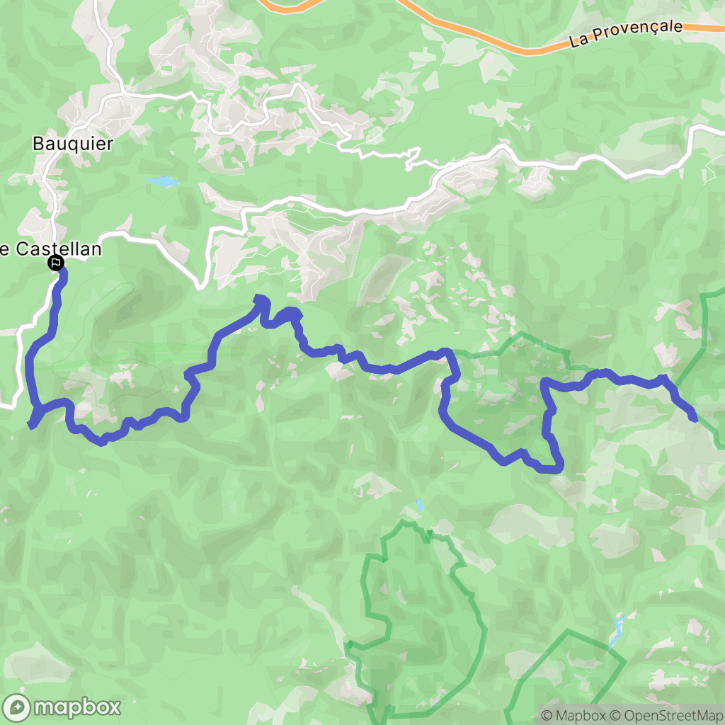 Les Adrets de l'Esterel : carte du parcours de randonnée - France