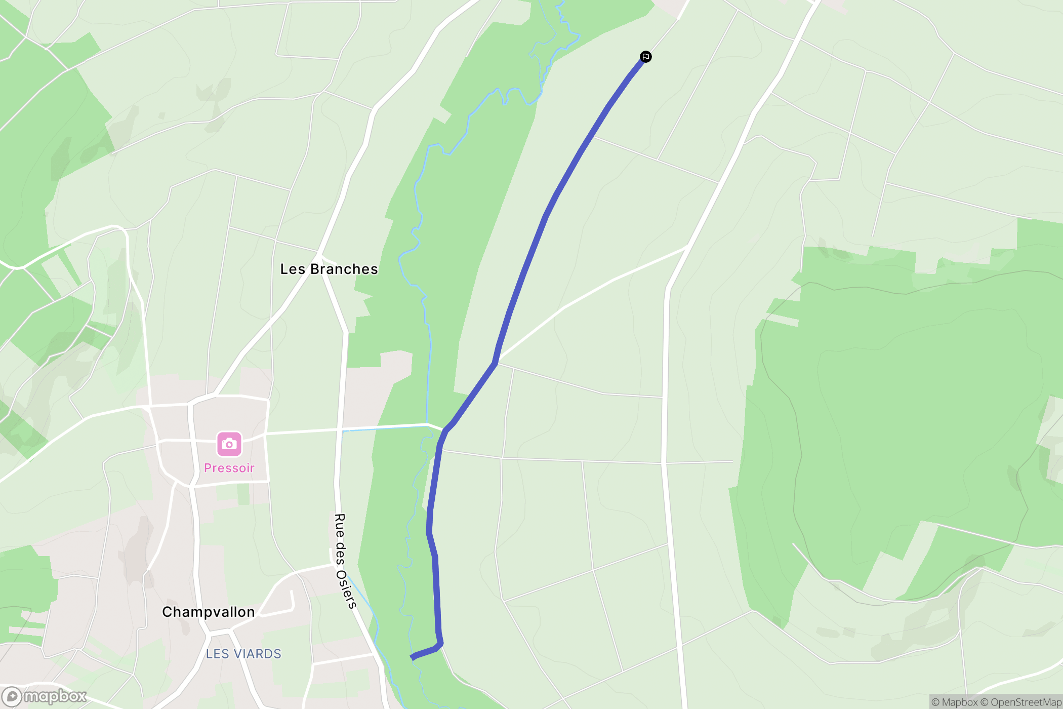 Paroy-sur-Tholon : carte du parcours de randonnée - France