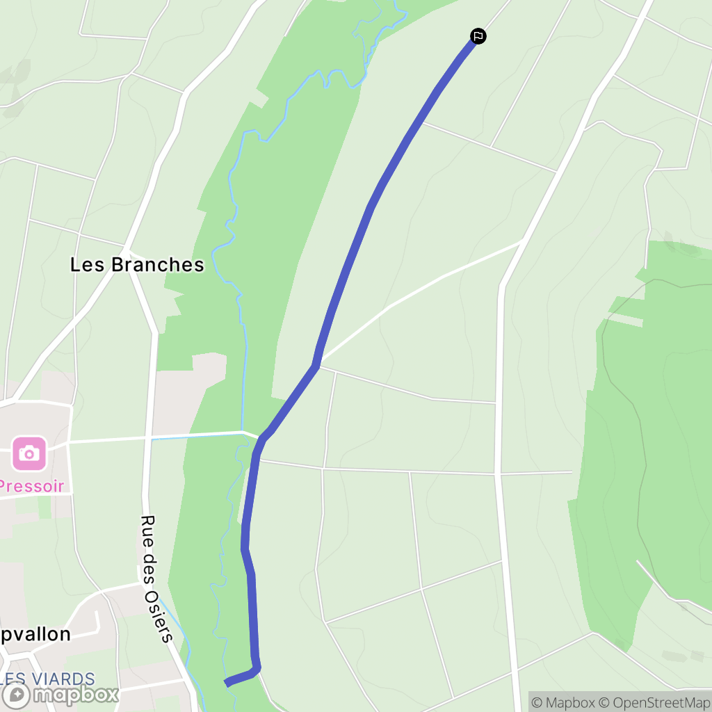 Paroy-sur-Tholon : carte du parcours de randonnée - France