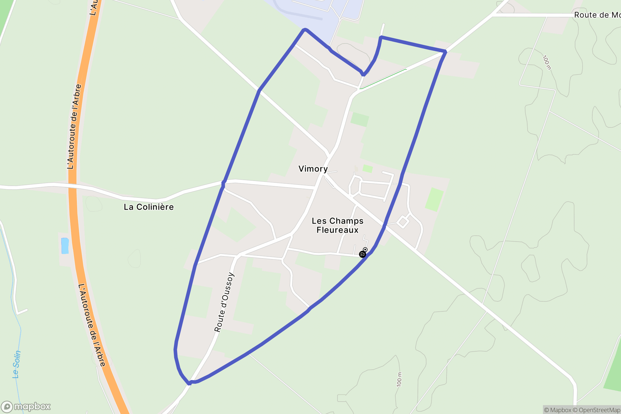 Vimory : carte du parcours de randonnée - France