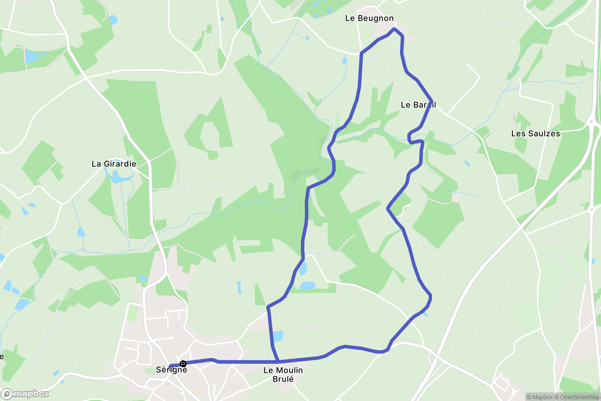 Sérigné: routekaart voor buitenactiviteiten - France
