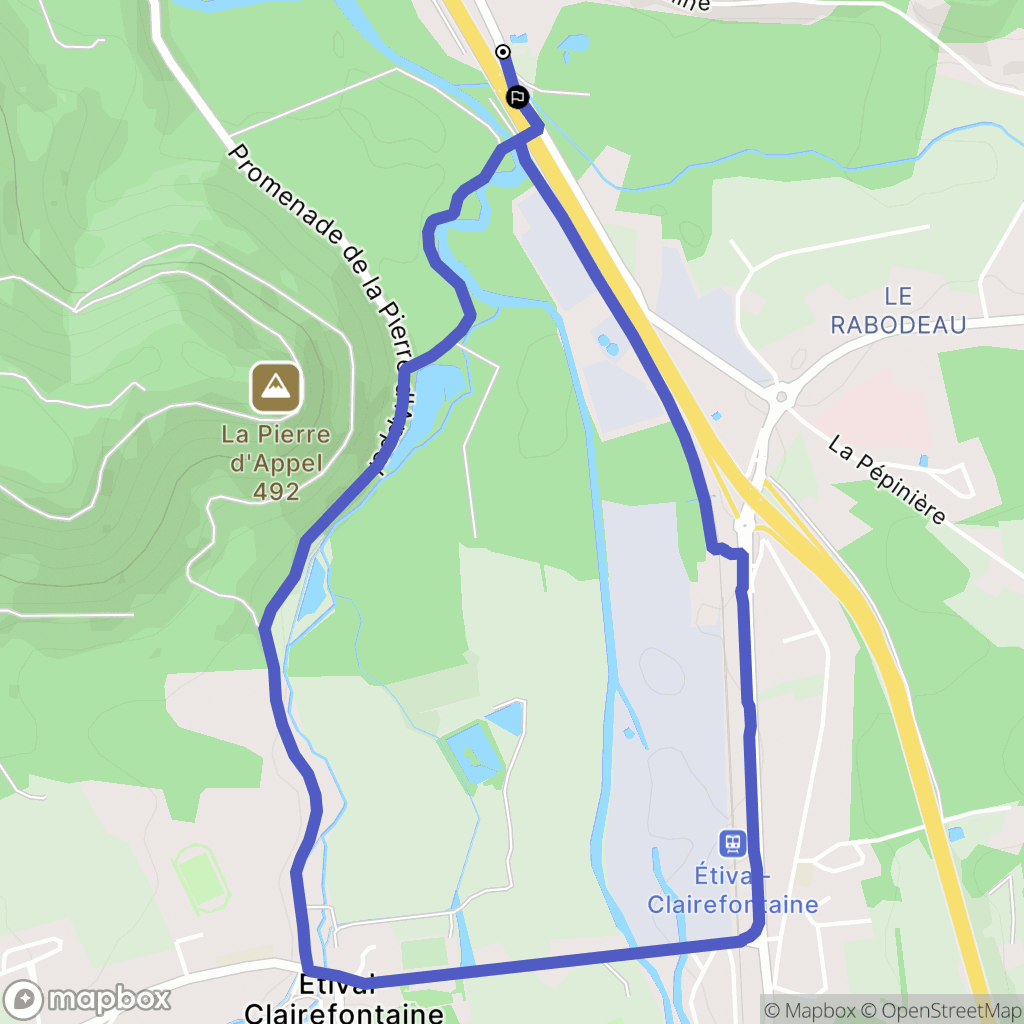 Moyenmoutier : carte du parcours de randonnée - France