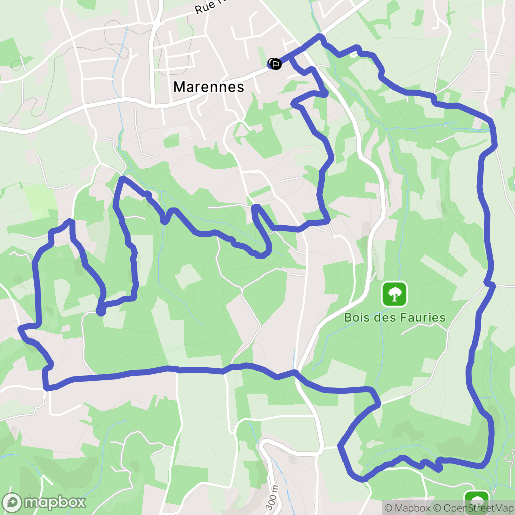 Marennes : carte du parcours de randonnée - France