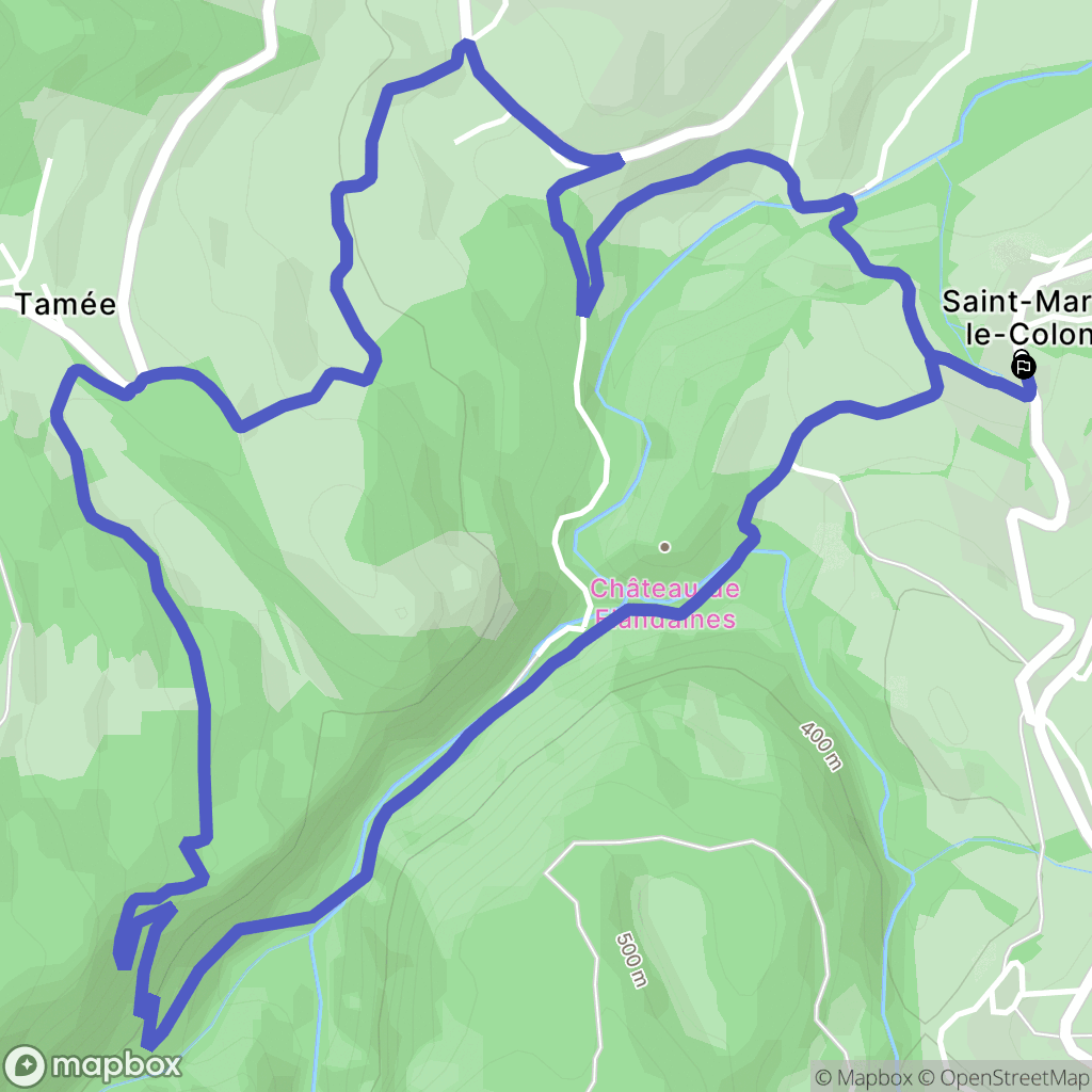 Saint-Martin-le-Colonel : carte du parcours de randonnée - France