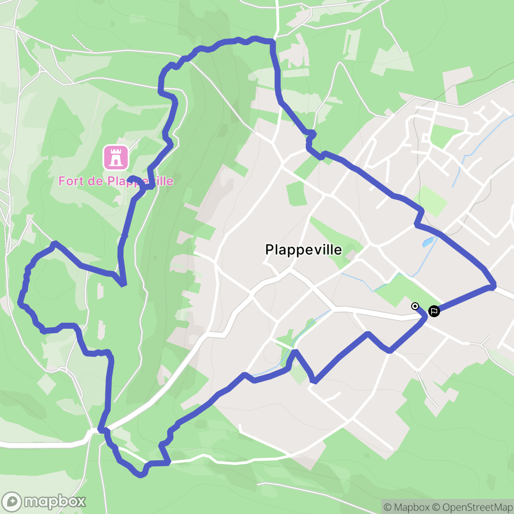 Plappeville : carte du parcours de randonnée - France