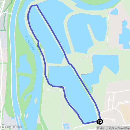 Pont-à-Mousson : carte du parcours de randonnée - France