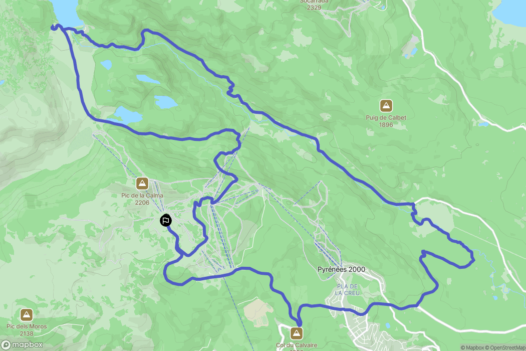 Font-Romeu-Odeillo-Via : carte du parcours de randonnée - France