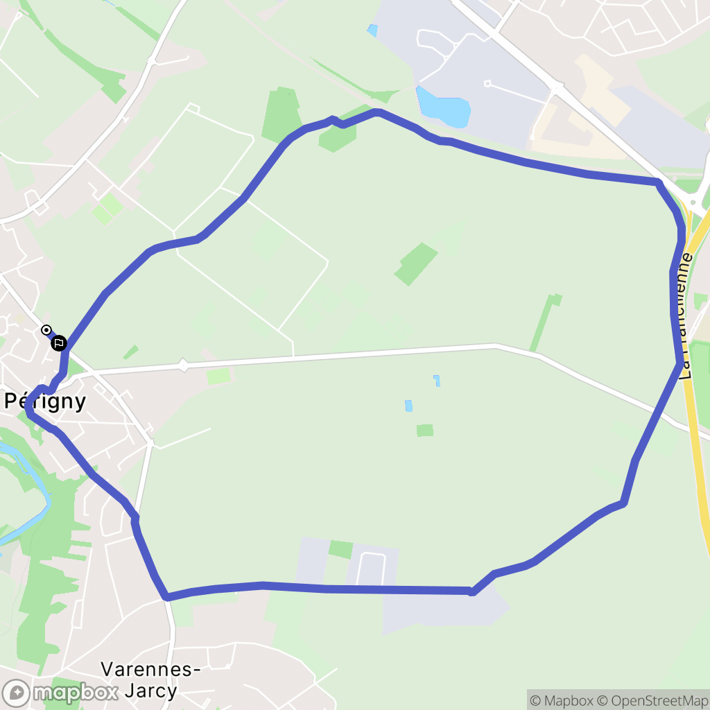 Périgny : carte du parcours de randonnée - France