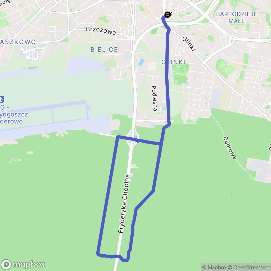 Bydgoszcz: mapa trasy - Poland