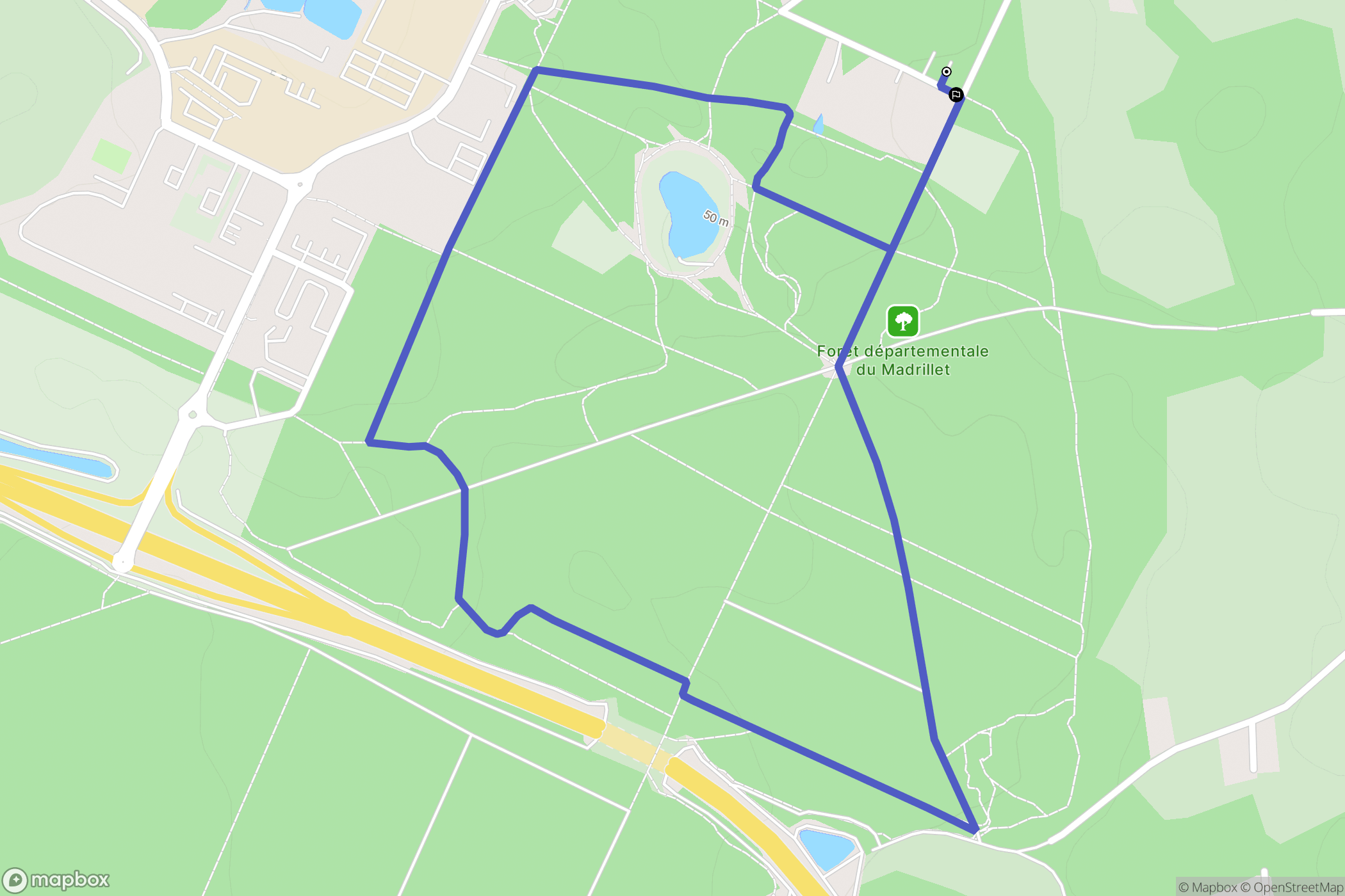 Saint-Étienne-du-Rouvray : carte du parcours de randonnée - France