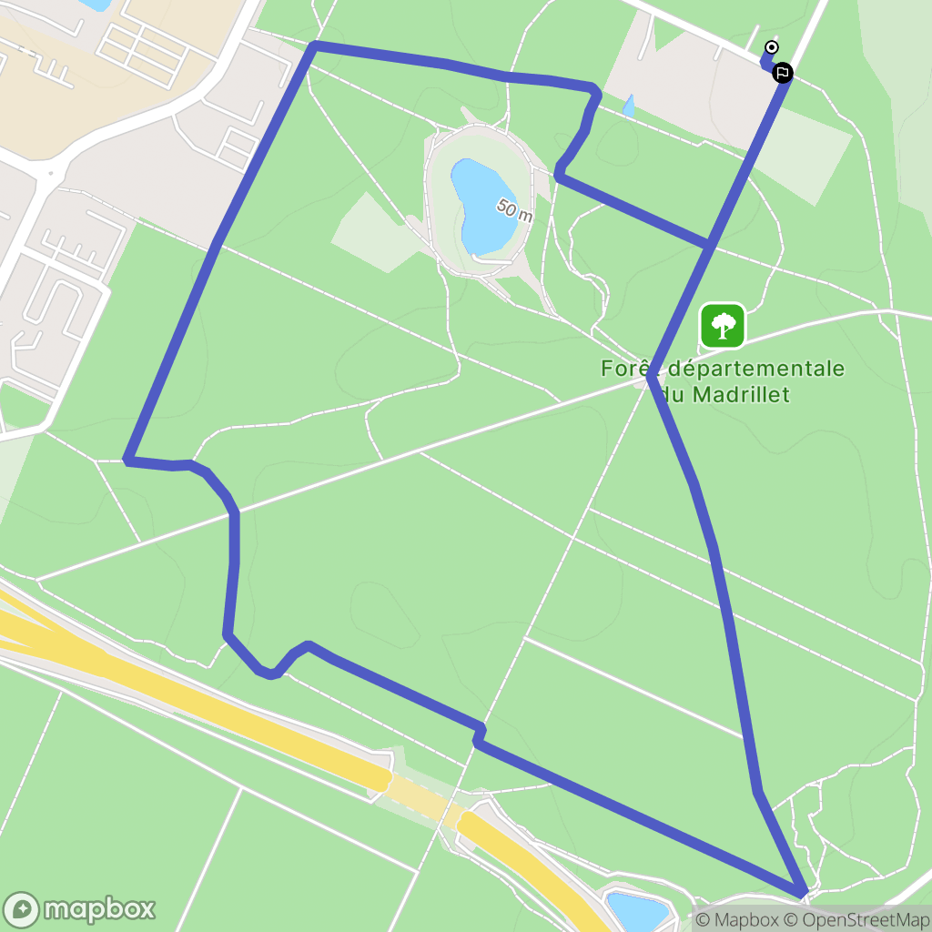 Saint-Étienne-du-Rouvray : carte du parcours de randonnée - France