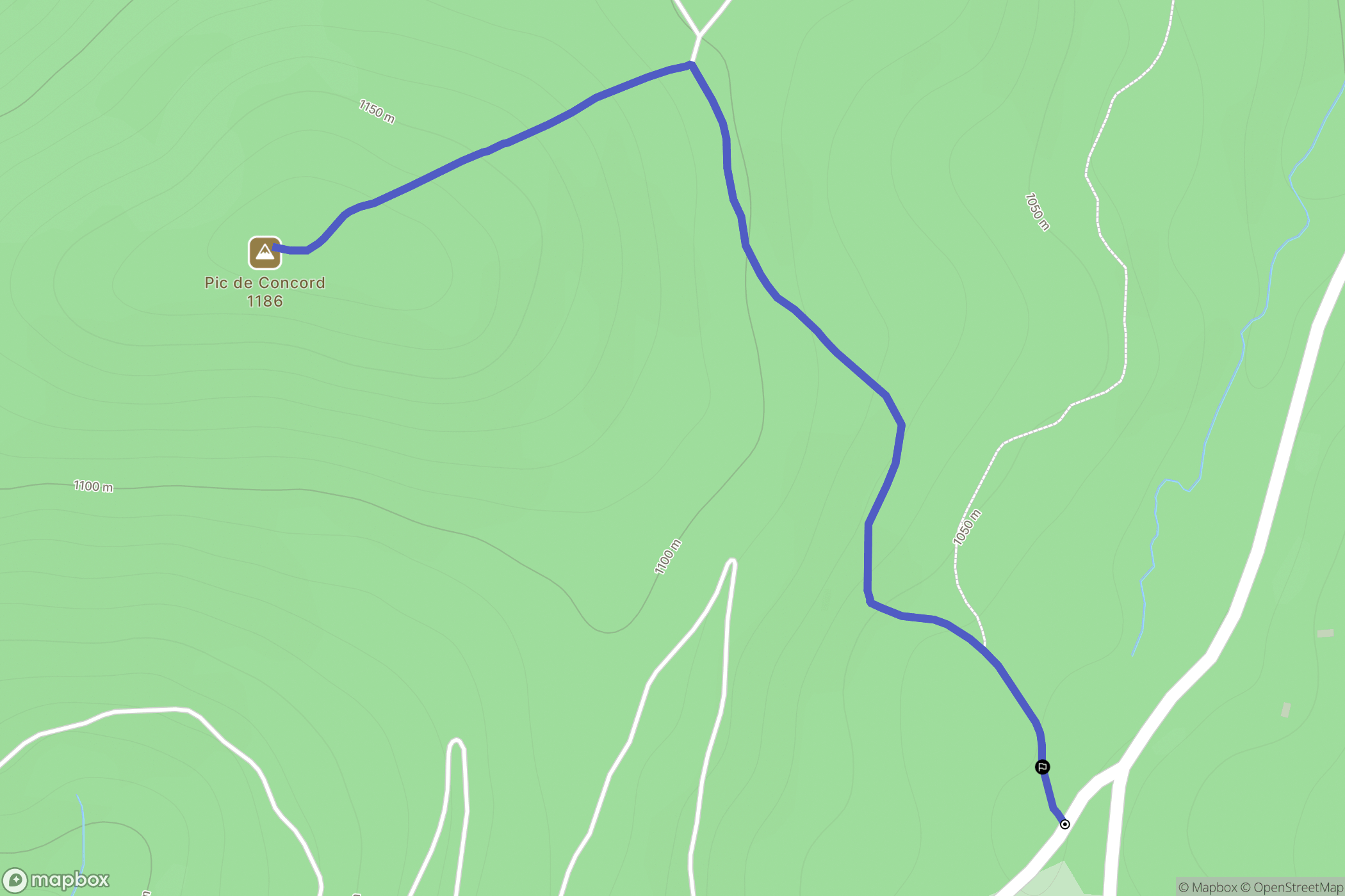 Murat-sur-Vèbre : carte du parcours de randonnée - France
