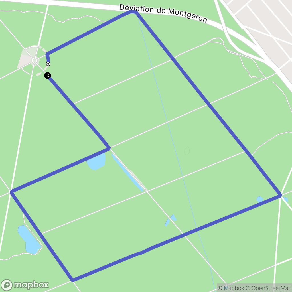 Montgeron : carte du parcours de randonnée - France