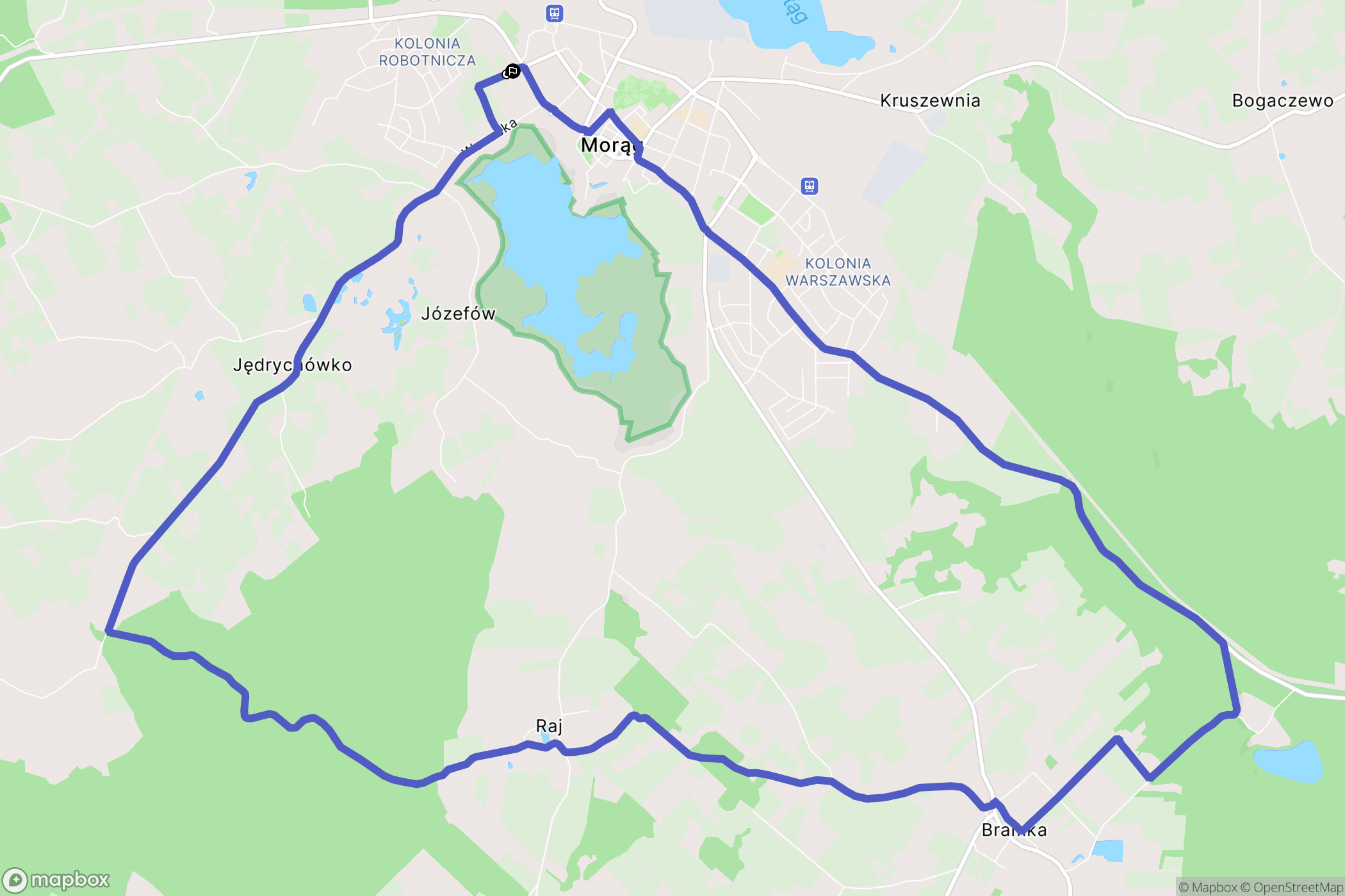 Morąg: mapa trasy - Poland