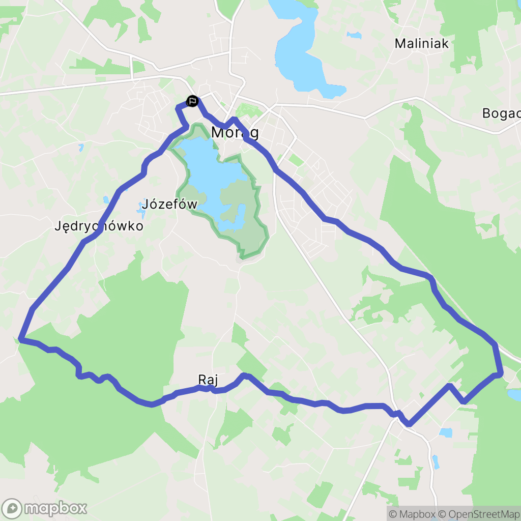 Morąg: mapa trasy - Poland